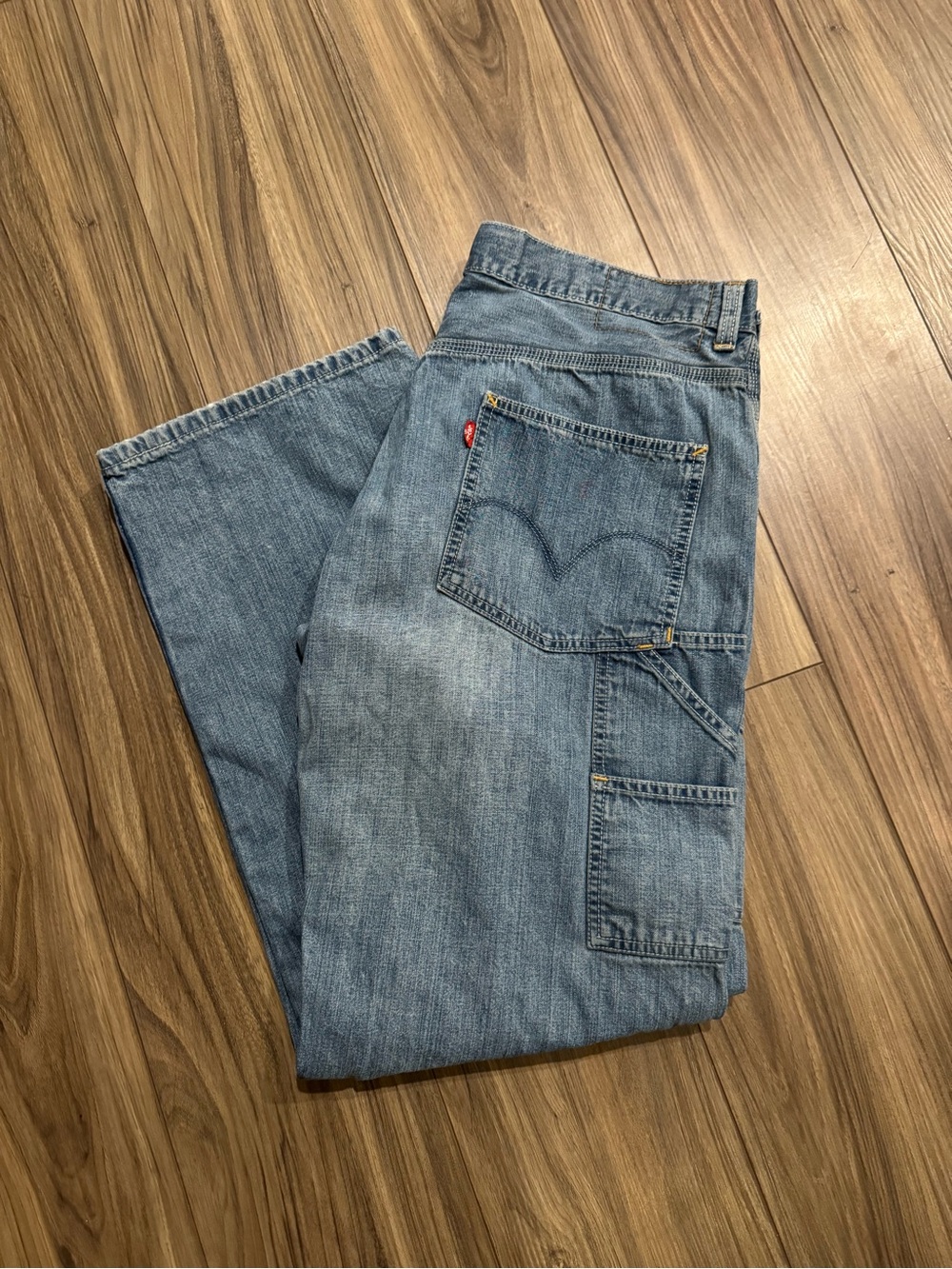 Y2K Levi's Men's Light Blue Carpenter Jeans